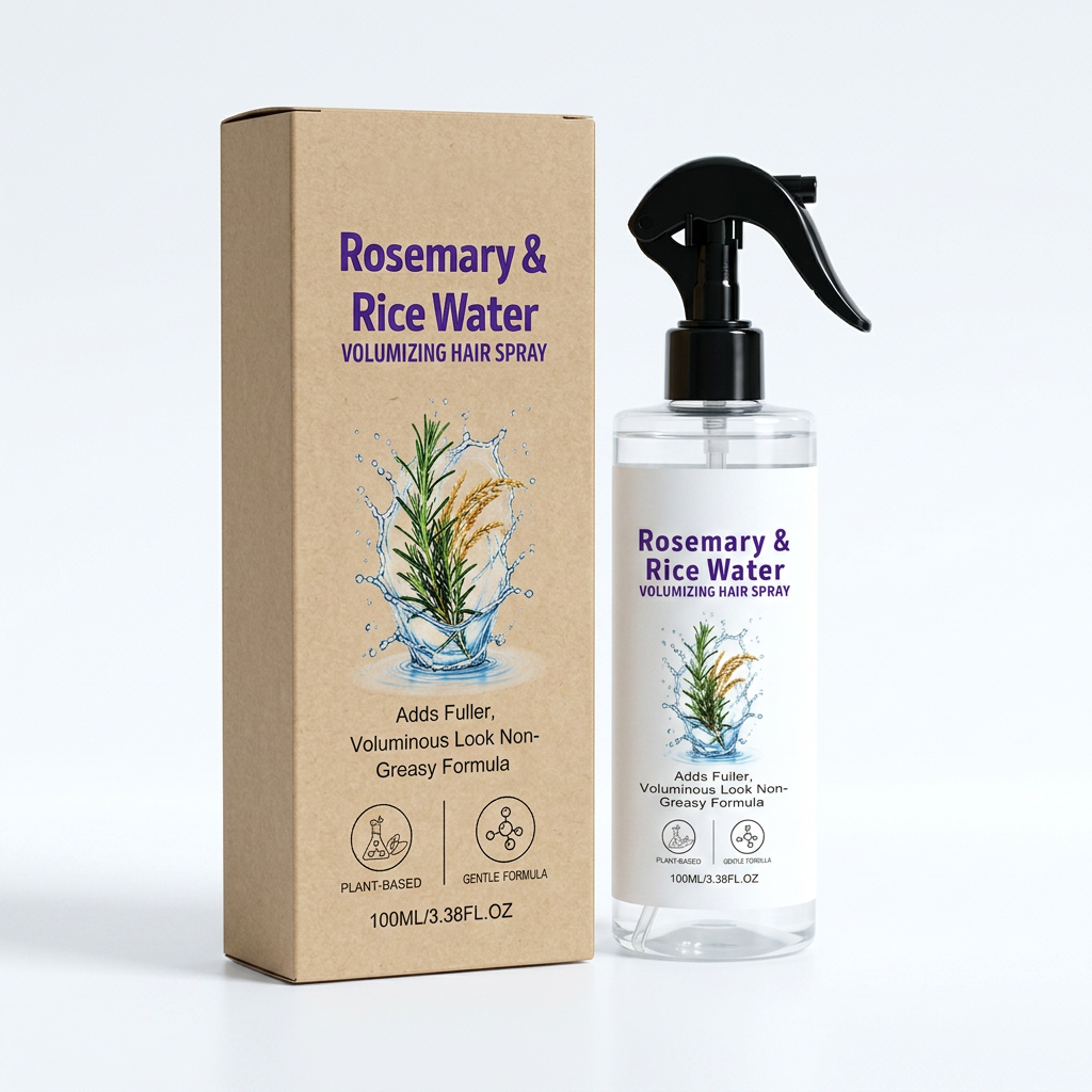 Rosemary Rice Water Hair Spray Nourishing Root Tip Care Smooth Silky Lightweight Refreshing Scent Leave in Treatment All Types