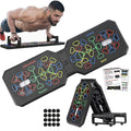 Foldable Fitness Equipment Portable Multifunctional Push-Up Board Set with Handles for Chest Abdomen Arms and Back Training